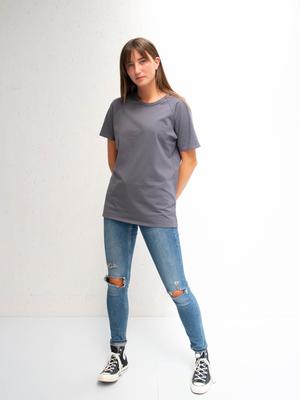 Darcey Charcoal Top with White Star logo by Chalk UK